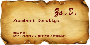 Zsemberi Dorottya névjegykártya