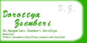 dorottya zsemberi business card